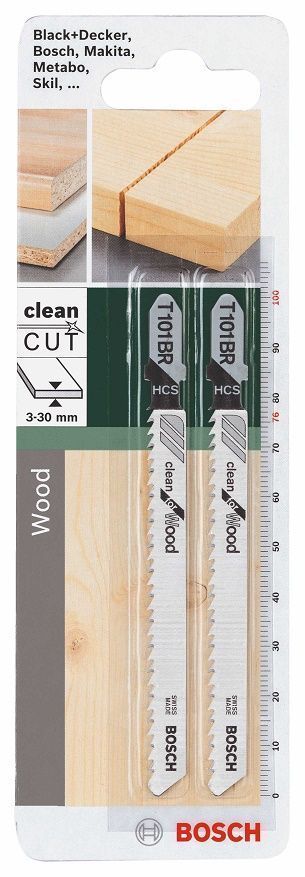 HCS T 101 BR Clean for Wood, 2 pc. With reverse toothing for chip-free cuts in laminated panels.
