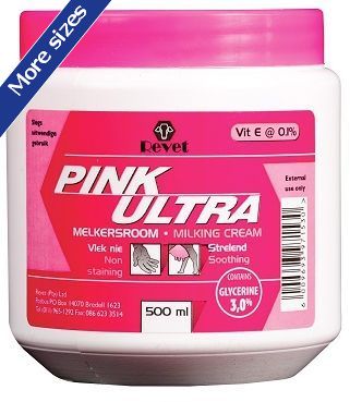 Pink Ultra Milking Cream has a Rose Fragrance and it has been formulated cosmetically with Vitamin E and special soothing properties for a soft smoothing skin.