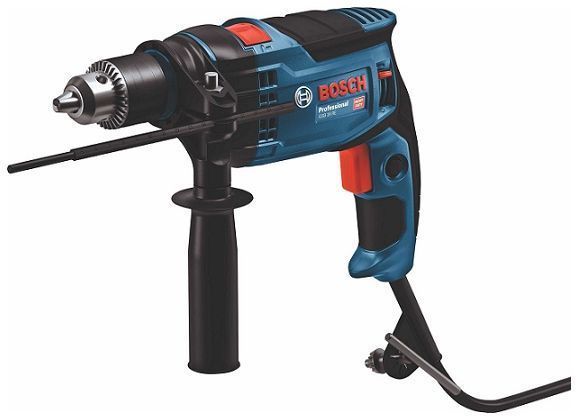 750W, drilling (wood/steel/masonry) 25/12/16mm, chuck: 1.5-13mm. Robust pot gear housing and clamp shell motor housing for tough jobsite conditions.