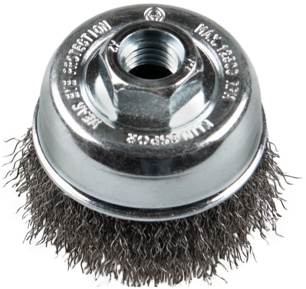 Ideal tool for cleaning and clearing profiled or uneven surfaces, e.g. checker plate. For medium duty brushing work, derusting and removing paint, impurities and paint residues. Material saving work. For processing very thin sheet metal, e.g. car workshop