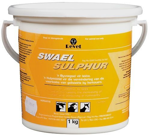 Swael Sulphur (Flowers of sulphur) used as an additive.