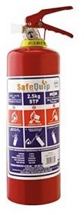 Dry Chemical portable fire extinguishers are the most widely used of all types of extinguishers.
