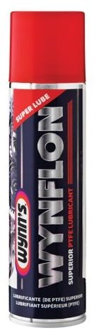 Superior PTFE lubrication with high load carrying properties. Ideal for garage worm gears, bike chains, fishing reels, gym equipment and micro gears. Wynflon is a clean lubricant which flashes off the surface leaving dry solids to lubricate.