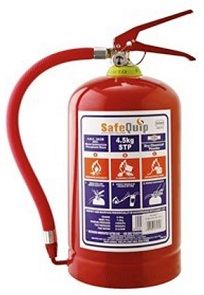 Dry Chemical portable fire extinguishers are the most widely used of all types of extinguishers.