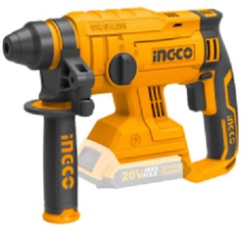 The product features brushless motor, voltage 20v, no load speed 0-1350min, integrated work light, sds chuck system, with 3 pieces drills and 1 piece chisels. No battery and charger included. The product is packed by colour box.