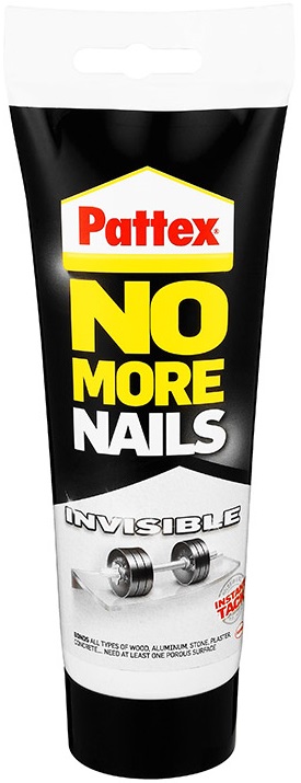 Pattex No More Nails leaves no traces once it dries.Offers the strength and transperancy you want.Provides unparalleled support for fitting heavier objects in many DIY and repair objects
