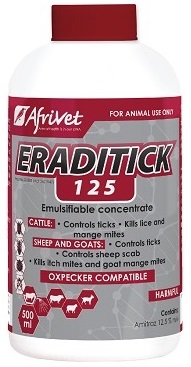 CATTLE: Controls ticks. Kills lice and mange mites. SHEEP AND GOATS: Controls ticks. Controls sheep scab. Kills itch mites and goat mange mites.
