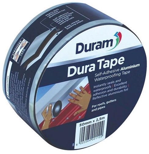 Instantly seals and waterproofs joints, cracks and gaps on roofs, gutters and pipes. Strong layer of bituminous compound with laminated aluminium foil face for enhanced strength and performance. Durable and tear resistant. Ready-to-use self-adhesive tape  simply peel and apply with hand pressure. Easy release non-stick backing strip. No skilled labour or special equipment. Convenient no-mess application. Flexible to withstand substrate movement. Pliable  follows the profile of the underlying surface. Weather resistant. Bonds to itself so it can be overlapped or repaired. Versatile  can waterproof a variety of applications. Excellent adhesion to most substrates without needing a primer. Compatible with bituminous roof treatments. A convenient, ready-to-use self-adhesive bitumen flashing tape with a reflective aluminium foil face that instantly seals and waterproofs roofs, gutters and pipes.