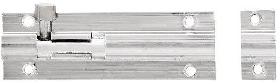 Barrel bolt straight 50mm solid brass chrome steel chrome plated finish & incl screws.