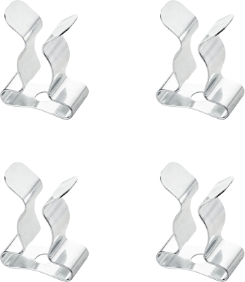 Tool Clips 12mm Spring Steel Nickel Steel Chrome Plated 4 Pack.