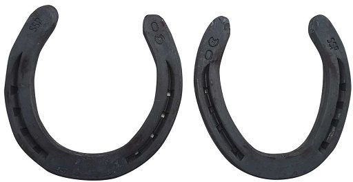 Mostly used for hacking, jumping and dressage. Unclipped and punched for E type nails. The most popular size is 0. Made in front and hind patterns. The broadness of the steel makes this a very versatile shoe. Front shoes are more popular than hinds as some horses are shod in front only, as the front hooves take more wear.