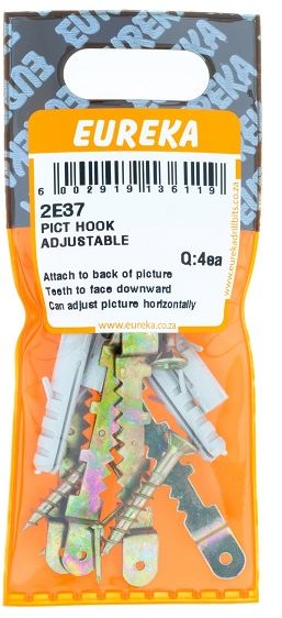 Picture hanger that allows the horizontal adjustment of pictures once on the wall.