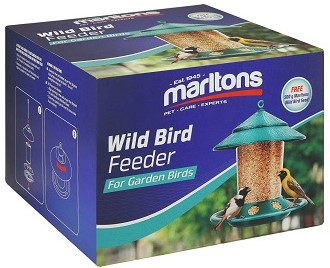 Encourage wild birds to visit your garden with this easy to use bird feeder. Includes a free Marltons Wild Bird Seed 500g pack to get you started.