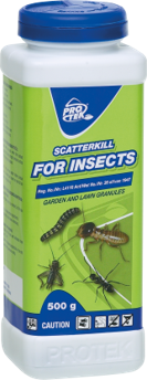 A granular insecticide ready to use bait. Controls ants, harvester termites, lawn caterpillars and crickets in garden beds and lawns.