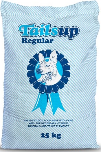 Tailsup Regular is a balanced dog food that caters for small, medium and large dog breeds. As a nutritious source of protein, it also contains the essential vitamins, minerals and antioxidants that keep your dog healthy, active and happy. Ingredients: Cereals, Derivatives of Vegetable Origin, Meat & Animal Derivatives, Minerals, Vitamins, Amino Acids and Approved Antioxidants. (May contain at least 5% GMO) Suitable for all dog breeds.