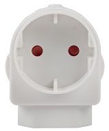 Range of coloured adaptor plugs include single, twin, schuko and USB options.