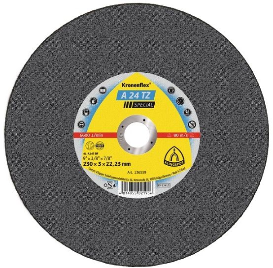 Optimized combination for use on stainless steel. Excellent performance.