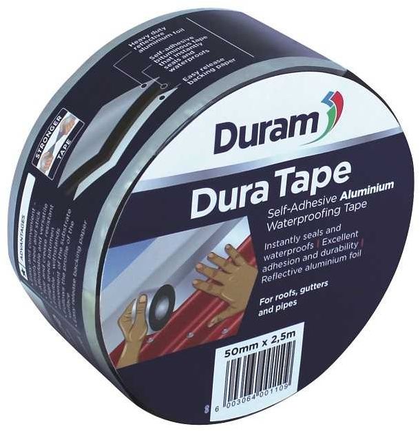 Self-adhesive aluminium waterproofing tape, instantly seals and waterproofs, excellent adhesion and are durable. The product has a reflective aluminium foil face, use for roofs, gutters and pipes.