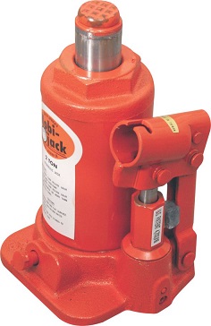 Jack for easy lifting, bending and pushing on a wide variety of automotive, truck, industrial and construction task