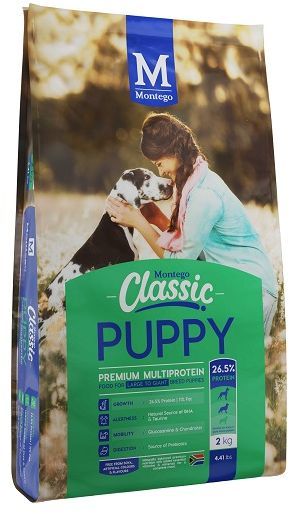 Naturally balanced premium nutrition with added essential vitamins & minerals for a complete meal. Puppies grow at different rates. Smaller breeds can reach adulthood in nine months, giant breeds may grow for up to two years. Puppies must eat today for the dogs they will be tomorrow. Benefits Include: Growth - 26.5% protein & 11% fat, high-protein meal, helps a puppy build strong muscles. Essential nutrients - vitamins, minerals & fatty acids promote a healthy skin and coat. Alertness - High levels of Omega-3 (such as DHA) support healthy cardiac function & vision. Taurine plays a vital role in the development of the brain & retinal function. Agility - Glucosamine supports healthy joint growth. Immune Support - Natural Antioxidants - Vitamin C & E, help support overall cellular health & assist in developing a healthy immune system. Digestion - Natural Prebiotics help to promote digestive health.