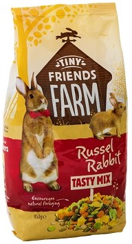 Russel Rabbit Tasty Mix is nutritionally balanced and suitable for adult rabbits of all shapes and sizes. Delicious ingredients such as Timothy Hay, maize, oats, wheat and peas, as well as added vitamins provide a tasty everyday diet that helps promote your pet's natural wellbeing and vitality.