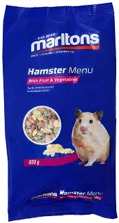 Delicious food for hamsters that contains fruits & nuts. Includes high quality and nutritious ingredients.