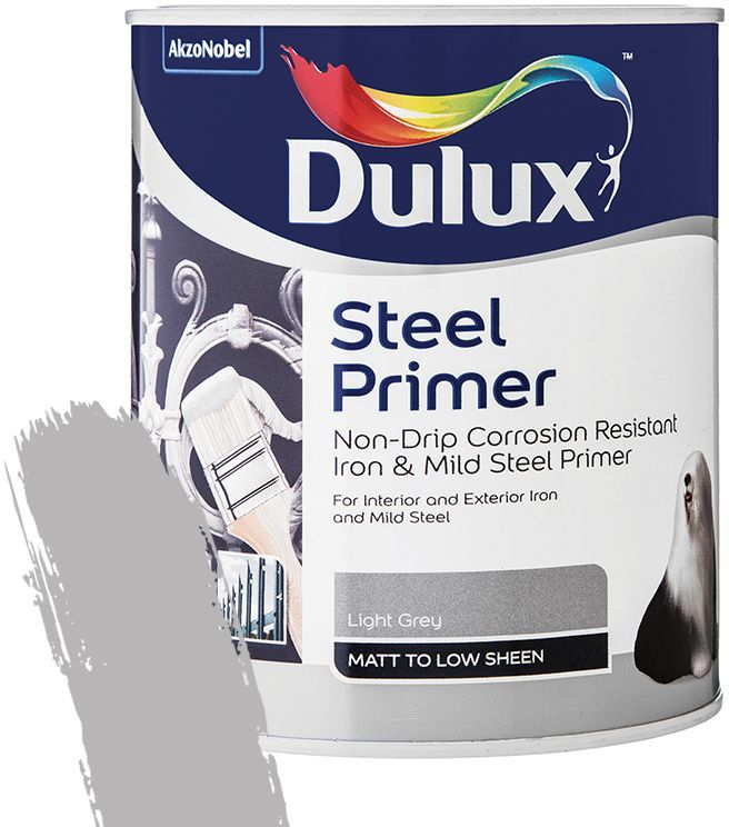 Versatile primer for use on new or lightly rusted iron and steel.