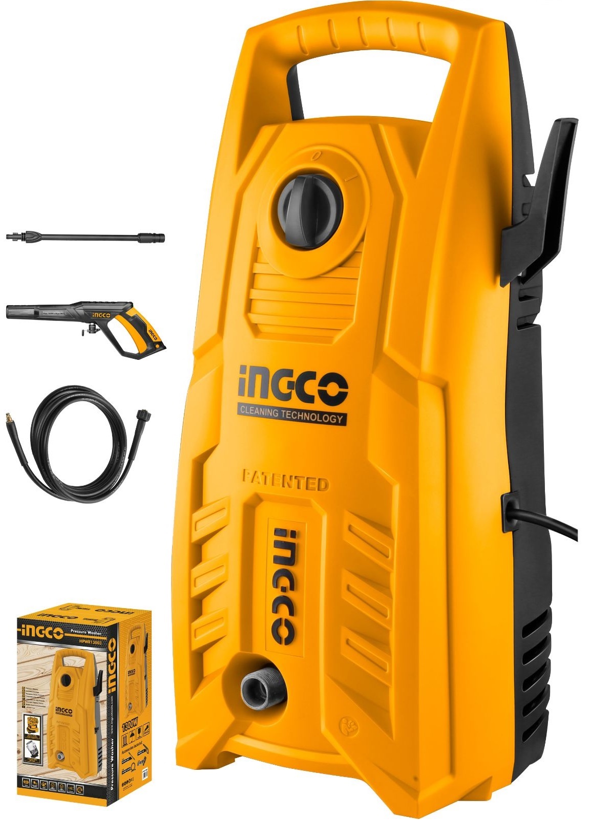 Voltage: 220-240V~50/60Hz. Carbon brush motor. Pure copper wire . Input power:1800W. Max Pressure:150Bar (2200PSI). Flow rate:6.0L/min. Auto stop system. 1pcs soap bottle. 1 set water spray gun (AMSG028 ). 5m high pressure hose( AHPH5028). Packed by colour box.