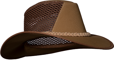 Wide brim Material hat with mesh
