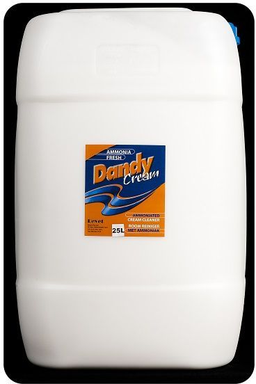 Dandy Cream is a viscous white ammoniated, fine abrasive and multi purpose cleaner. Dandy Cream combines the powerful cleaning action of a scouring powder and ammonia into a liquid, a hard surface cleaner for an effective cleaning product.