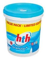 HTH Chlorine. Granular Chlorine. Non - stabilised. Kills algae and bacteria. Now gentler on skin. Now faster dissolve. Can be used as shock treatment.