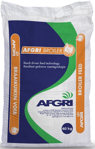 Grower feed for growing broiler chicks from 18 days of age until 28 days.