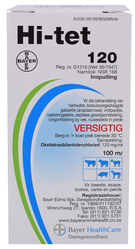 For the treatment of tick-borne gall sickness (anaplasmosis), heartwater, foot rot, navel ill, joint ill, pneumonia in stock and strangles in horses.