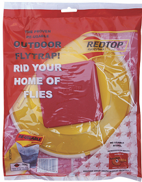 Spare bags are easy to install. Full instructions are supplied with each trap as well as with each bait and bag service pack. Each pack contains 1 spare bag and 1 x sachet of Redtop Fly-lure.