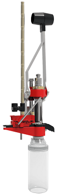 The Lee Automatic Processing Press is fastest and easiest way to prepare cases and size cast bullets. It is also a very convenient single station reloading press. Includes: Press, Automation Kit, X-PRESS shell holders #2, #4 and # 19 & Bottle Adapter. The press is actually heavy for its compact size. It is manufactured from a variety of materials best suited for the application. The lever or handles are made of steel and are topped with a molded grip we call the power grip. We went through a lot of iterations to come up with a really comfortable design. The grip is completely symmetrical making either hand operation a delight. The upper and lower die carriers are aluminium and the low stress items are nylon or acetal copolymer. The upper carrier rides on two centreless ground and roller burnished columns. The upper die carrier is counter balanced by a centrally mounted coil spring. The counter balance prevents the handle from falling and pinching a finger. Features revolutionary case and bullet feeder. Jaws automatically open and grasp the bullet or case. They then rapidly position the case or bullet into the operating position. Once in position the jaws instantly open and return for the next case or bullet. It is fascinating just cycling the press empty watching the jaws open and close as it cycles back and forth.