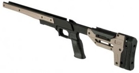 Adjustable buttstock. AR15 grips. MLok and swappable colour panels.