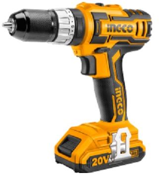 Product features voltage 20v, no load speed 0-400-0-1500min, chuck capacity, torque settings, auto lock keyless chuck, mechanical 2 speed gear and a spindle lock function. Includes a 2 Pieces 2.0ah battery pack with a 1 piece 1hour charger and 50 pieces accessories, integrated work light and led battery power indicator. Packed by canvas bag.