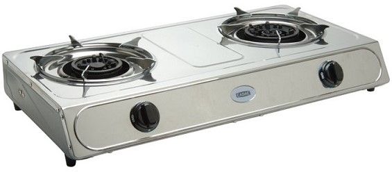 This Stainless Steel 2 Plate Stove comes with a Hose and Regulator. FEATURES Independent flame control adjustment knobs. Hose and cylinder adaptor included. Operates from a remote cylinder with a hose and regulator / fitting.