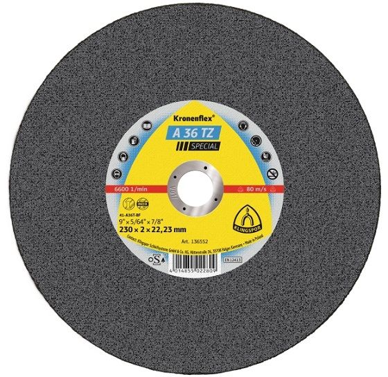 Very good cutting performance, even with low grinding pressure.