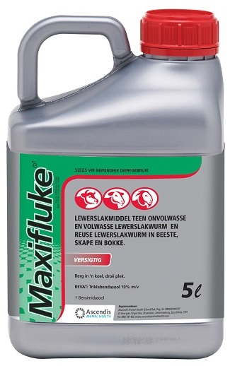 Liver fluke remedy against immature and adult liver fluke and giant liver fluke in cattle, sheep and goats.