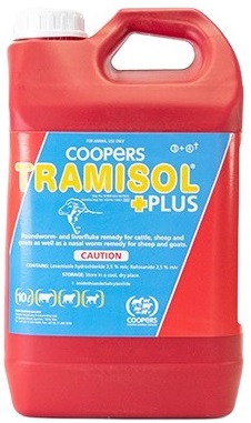 Roundworm and liver fluke remedy for cattle, sheep and goats as well as a nasal worm remedy for sheep and goats.