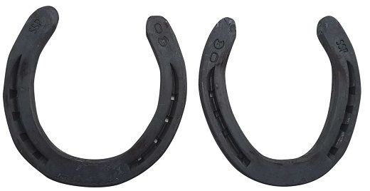 Mostly used for hacking, jumping and dressage. Unclipped and punched for E type nails. The most popular size is 0. Made in front and hind patterns. The broadness of the steel makes this a very versatile shoe. Front shoes are more popular than hinds as some horses are shod in front only, as the front hooves take more wear.