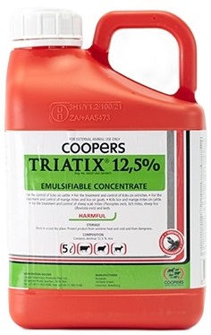 For the control of ticks on cattle. For the treatment and control of ticks on ostriches. For the treatment and control of mange mites and lice on goats. Kills lice and mange mites on cattle. For the control of ticks on cattle. For the treatment and control of ticks on ostriches. For the treatment and control of mange mites and lice on goats. Kills lice and mange mites on cattle. For the treatment and control of sheep scab mites (Psoro-ptes ovis), itch mites, sheep lice (Bovicola ovis) and keds.