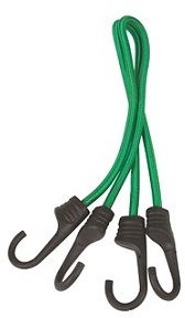 Round Bungee cord with Plastic moulded metal hooks.