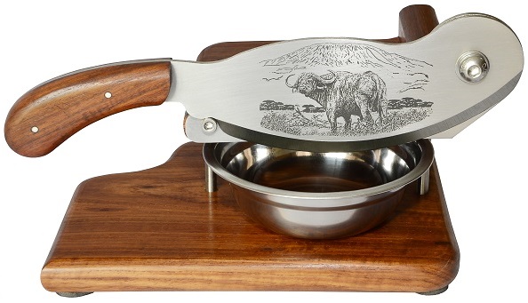 The Small Biltong Cutter is a handmade product from Blacksmith Creations. With the sharp, precision blades you can enjoy perfectly sliced biltong time after time.