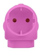 Range of coloured adaptor plugs include single, twin, schuko and USB options.
