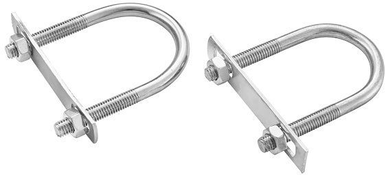 U bolt 8x65mm mils steel electro galvanised.