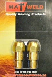 The tip adaptor is a secondary consumable that holds the contact tip.