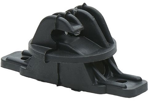 Black UV resistant 'nail on' plastic insulator, supplied as a pack of 100.