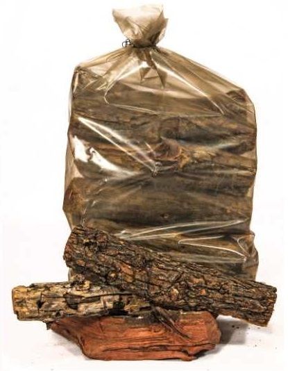 Off clear Smokey frosted plastic bag for wood packaging (unpunched).